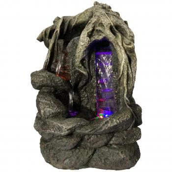 Zen Luz SCF156 Fantasía Fuente Marrón Naturaleza Piedra / Madera 27 x 19 x 36 cm