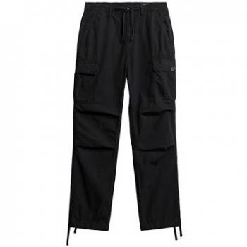 Pantalón Cargo de Talle Bajo para Mujer Superdry Negro 32/30, Casual, Algodón