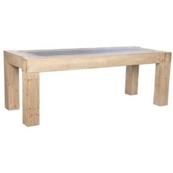 Mesa de Comedor Home ESPRIT Natural Abeto Madera MDF 220 x 90 x 76 cm