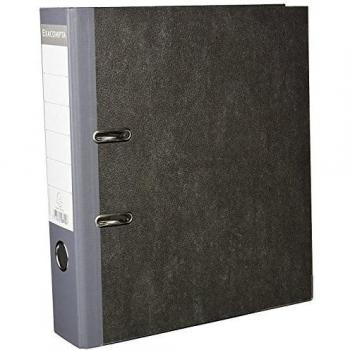 Archivador de palanca Exacompta A4 papel jaspeado gris, carpeta EXACOMPTA nube mármol, A4, 70 mm, gris
