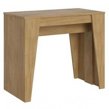 Consola extensible Anvar de roble natural 90x48/308 cm