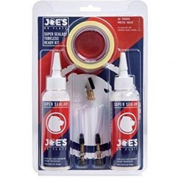 Joe 's No Flats Tubeless Ready Kit 25 mm Presta 48 mm Kit Conversión Ruedas, Rojo/Azul, única