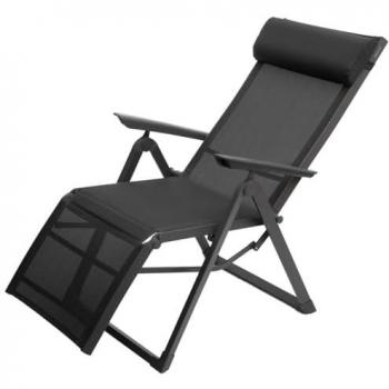 Sillón de Jardín Reclinable Decima Antracita y Grafito - 8 Posiciones - Hespéride
