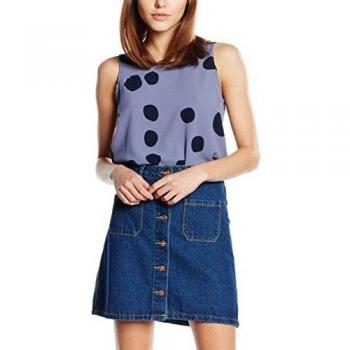 ICHI 20100753-Tank Top Mujer    Blau
