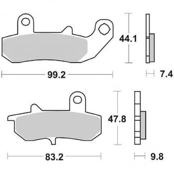 Pastillas de Freno Sinterizadas SBS 635LS para Suzuki