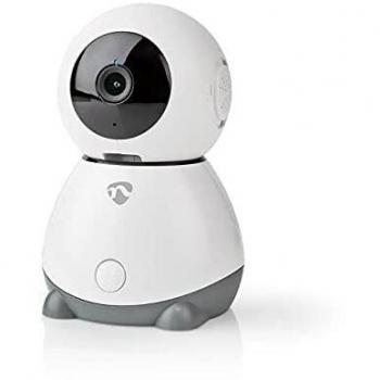 Cámara Interior Inteligente Nedis WIFICI30CGY | Wi-Fi | Full HD 1080p | Pan y Tilt | Sensor de Movimiento | Visión Nocturna | Almacenamiento en Cloud/MicroSD (no incluida)