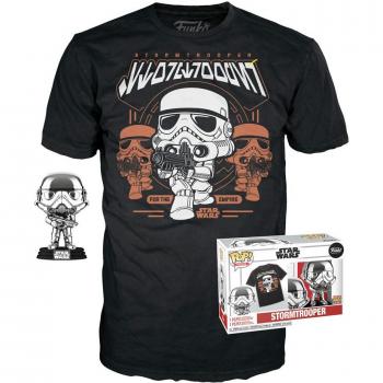 Star Wars Stormtrooper Chrome Funko Pop! & T-Shirt Set (Size S)