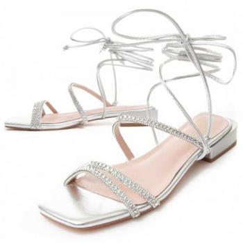 Sandalia para Mujer Montevita Sandsum 88542 Plateado Talla: 39