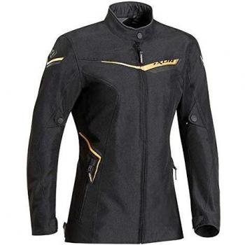 Ixon Chaqueta textil de moto para mujer Slash Negro-Dorado