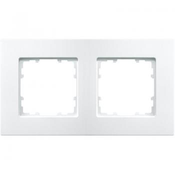 MARCO DOBLE DELTA MIRO BLANCO POLAR 5TG11120WH BJCTAPA BASE ENCHUFE C/USB C MARRÓN CHOCOLATE IRIS 18724-USBC-CH