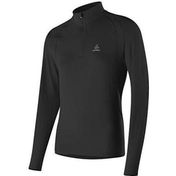 Löffler Basic Thermo-Velours Jersey, Mujer, Negro, 40
