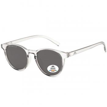 Montana Eyewear MP75 Polarized Men's Sunglasses, Clear, Size 49, Unisex Shiny Clear Grey Smoke, One Size