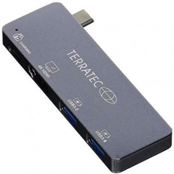 Terratec Adaptador USB C a Multipuerto 3.2 Gen 1 Type-C Plata