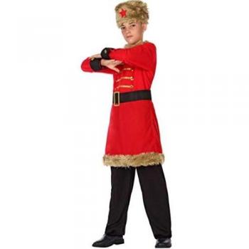 Disfraz Infantil Militar Ruso 4 Piezas - 5/6 Años - Rojo