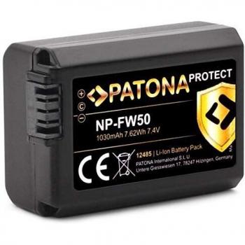 Batería Patona Protect Sony NP-FW50 (1030 mAh) para cámaras Alpha y NEX, resistente al calor