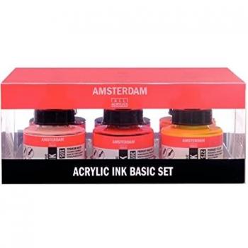Set de Tintas Acrílicas Amsterdam 6 x 30 ml con Pipeta