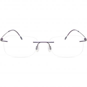 Gafas Recetadas Anti-Azules Rectangulares Sin Armazón Titanio Purple para Hombre - SmartBuy Collection