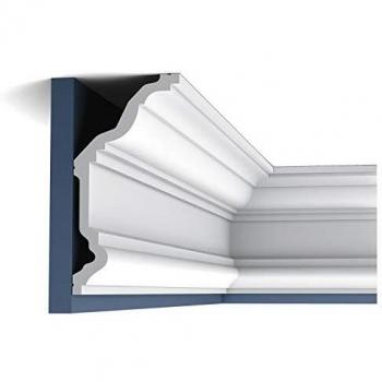 Cornisa Exterior Orac Decor C832 - Moldura Decorativa Clásica Blanca de 2m para Pared y Techo