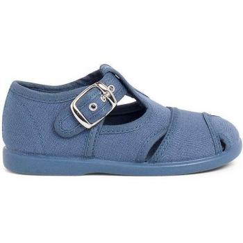 Sandalias Pepitos de Lona Abiertos para Bebé Niño con Hebilla - Pisamonas