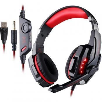 VersionTech Auriculares Gaming Estéreo para PS4 Nueva Xbox One Juegos con Micrófono Gaming Headset Profesional Bass Over-Ear con 3.5mm Jack Luz LED Bajo Ruido Compatible con PS4 PC Ordenador Portátil y Smartphone