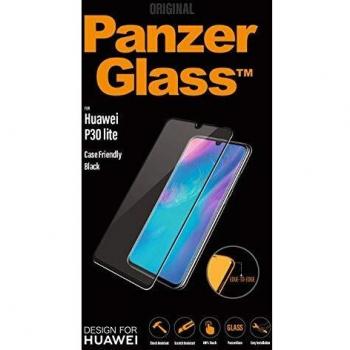 PanzerGlass - Protector de Pantalla antihuellas para Huawei P30 Lite, Color Negro