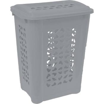 Cesto para la Colada Keeeper 60L Gris Nórdico - Diseño Compacto y Robusto con Tapa Abatible