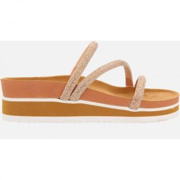 Chanclas Gioseppo Tipo BIO con Tiras de Pedrería Doradas para Mujer