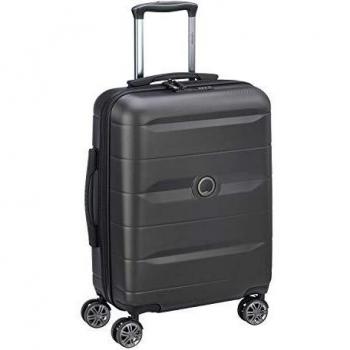 Delsey Comete+ 77 cm Black Hard Shell Trolley Suitcase with 4 Double Wheels