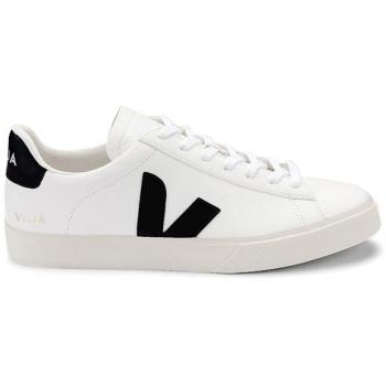 Veja Women's Campo Sneakers in White/Black, Size UK 3