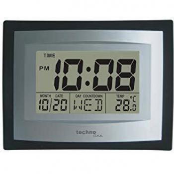 Technoline WS 8004 - Reloj de Cuarzo, Color Plateado Y Negro