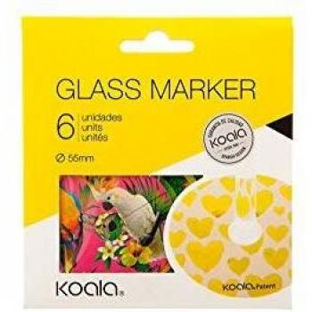 Koala Internacional Hosteleria Set 6P INDENTIFIC Copas Flamingo Koala Identificadores Full Print, Pet aluminizado, Multicolor