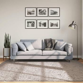 Alfombra Shaggy PAMPLONA moderna de pelo largo color Beige 200x200 cm