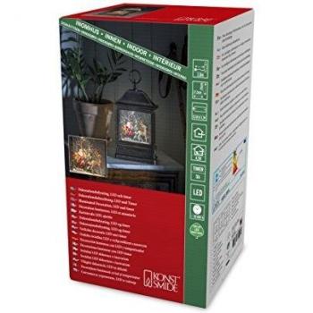 Farol de Agua LED Papá Noel en Trineo con Temporizador y Batería