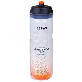 ZÉFAL Naranja, Bidón Isothermo Arctica 75 Plata, 750ml, Unisex Adulto, 750 ml