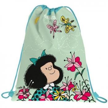Mochila Escolar Plana Mafalda 'Primavera' con Diseño Infantil y Correas Ajustables