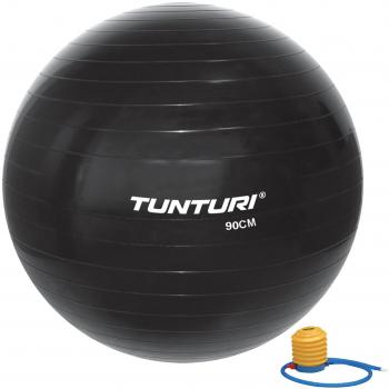 Tunturi-Fitness 14Tusfu286 Balón Suizo, Unisex Adulto, Negro, 90 cm