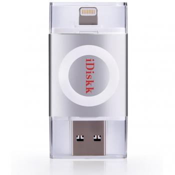 [Certificado MFI] iDiskk Memoria Flash Lightning / USB 3.0, Portátil Almacenamiento Memoria USB para iPhone, iPad, iPod