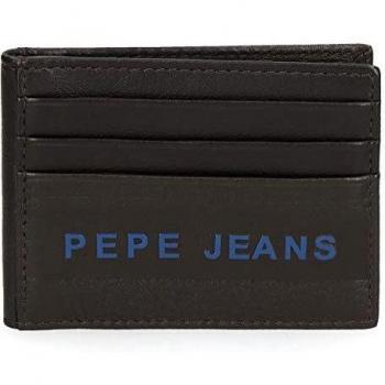 Pepe Jeans Raise Tarjetero Marrón 9,5x7,5 cms Piel