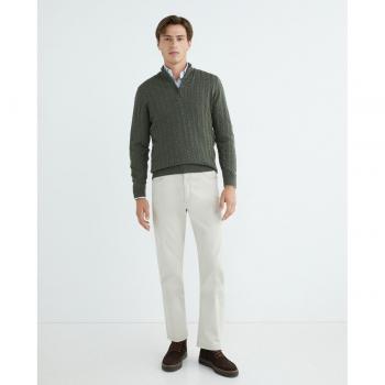 Jersey de hombre de punto cuello perkins cremallera Mirto