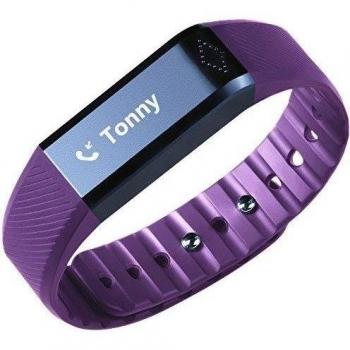 Toprime-Pulsera inteligente podómetro Alertas de información y telefónicas, color morado