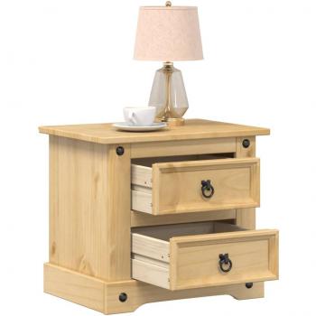 Mesita de noche Crown 53x39x50 cm madera maciza de pino