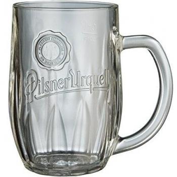 Pilsner Urquell Jarra de cerveza/pinta jarra y vaso de media L de rayas