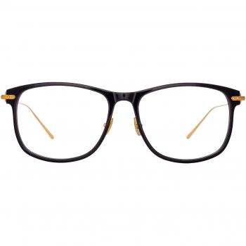 Linda Farrow FINIAL LF72A Asian Fit C1 Men's Eyeglasses Black Size 52 - Blue Light Block Available