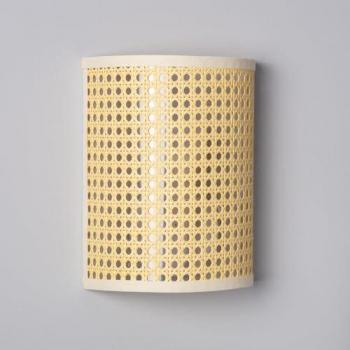 Aplique de Pared de Ratán Karibu - Diseño Elegante y Versátil para Salón, Habitación y Dormitorio