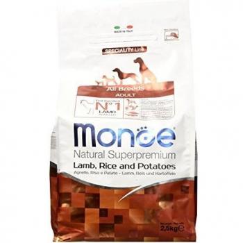 Monge All Breeds Lamb/Rice/Potatoes Kg. 2.5, Complete Food for Adult Medium-sized Dogs