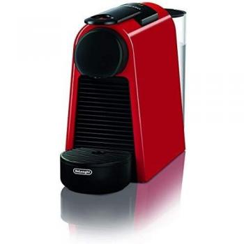 Nespresso De'Longhi Essenza Mini EN85.R - Cafetera monodosis de cápsulas Nespresso, compacta, 19 bares, apagado automático, color rojo, 1, Incluye pack de bienvenida con 14 cápsulas
