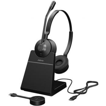 Auricular Inalámbrico Jabra Engage 55 SE UC Stereo USB-C con Base de Carga, Negro