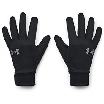 Under Armour Men's Storm Liner Gloves, Size: Large, Colour: Black, Light and Form-Fitting Thermal, Water-Repellent Running Gloves with Touch Screen Technology