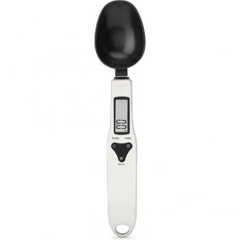 Báscula digital de cocina portátil de precisión tipo cuchara PrimeMatik, capacidad 500g, precisión 0,1g, pantalla LCD