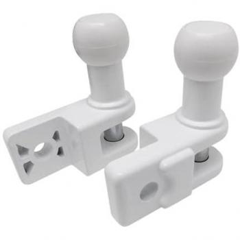 Soporte de Barandilla para Toldo Blanco - Pack de 2 Unidades